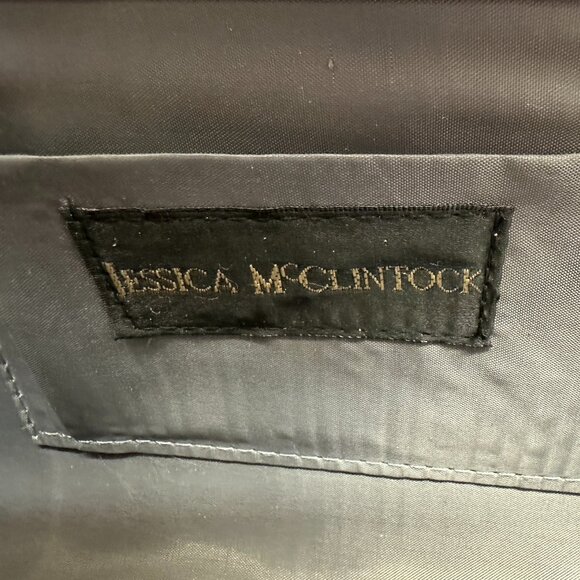 Jessica McClintock Elegant Evening Clutch Grey/ EUC - Picture 7 of 9